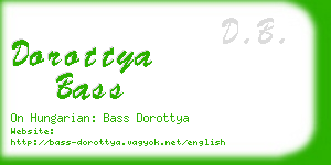 dorottya bass business card